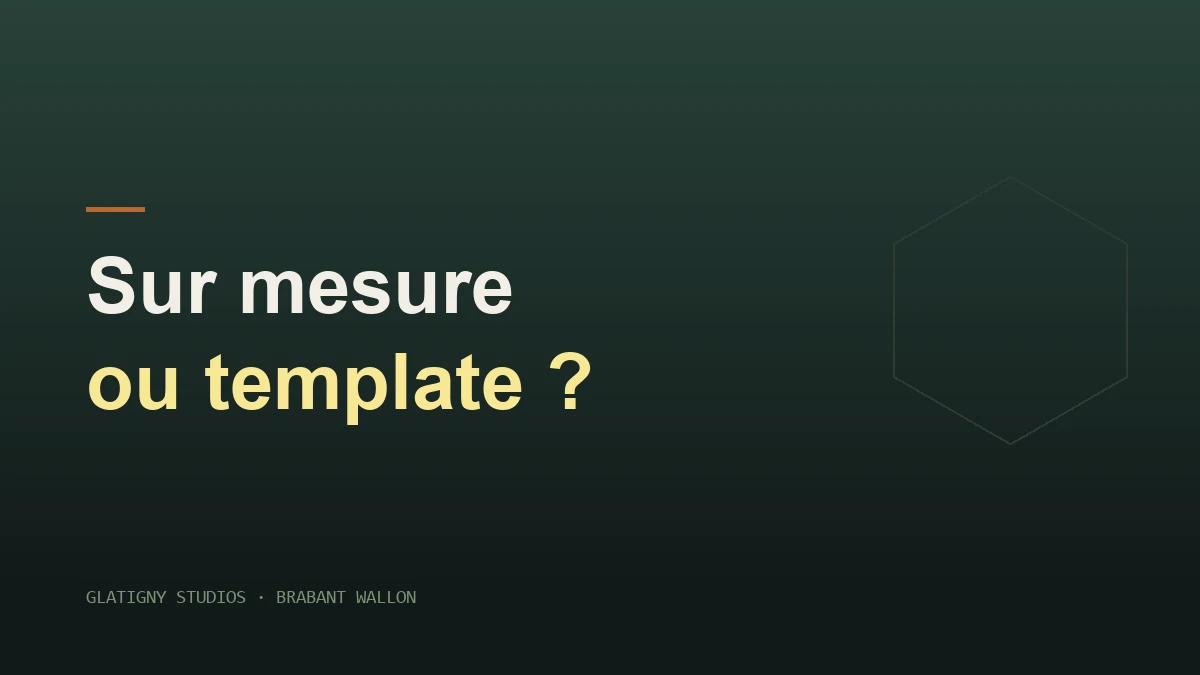Site sur mesure ou template ?